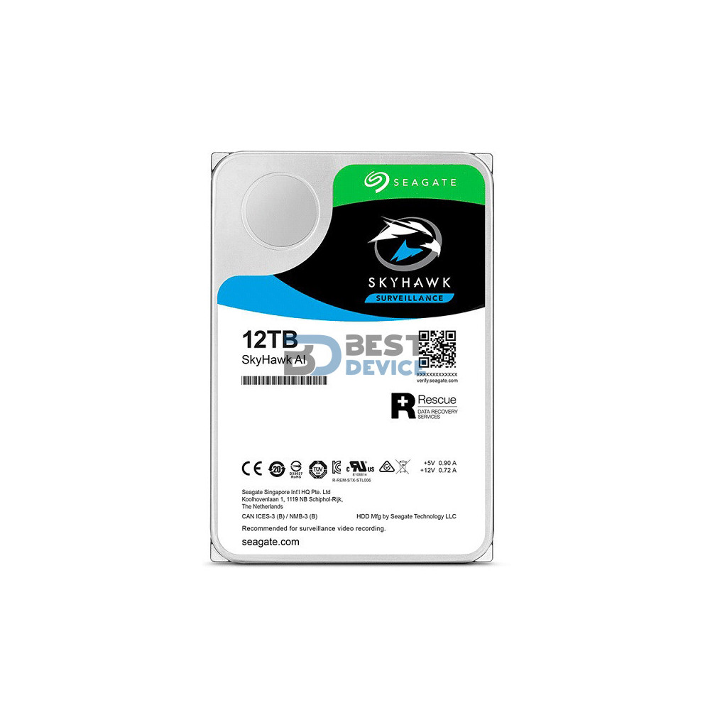 DISCO DURO SEAGATE SATA3 12TB SKYHAWK AI 7200 256MB ST12000VE001 SURVEILLAN DISCO DURO SEAGATE SATA3 12TB SKYHAWK AI 7200 256MB ST12000VE001 SURVEILLAN