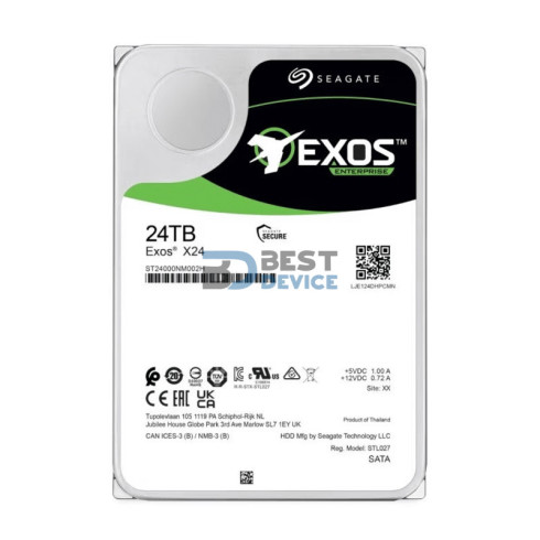 DISCO DURO SEAGATE 24 TB EXOS X24 ST24000NM002H 7200 512MB