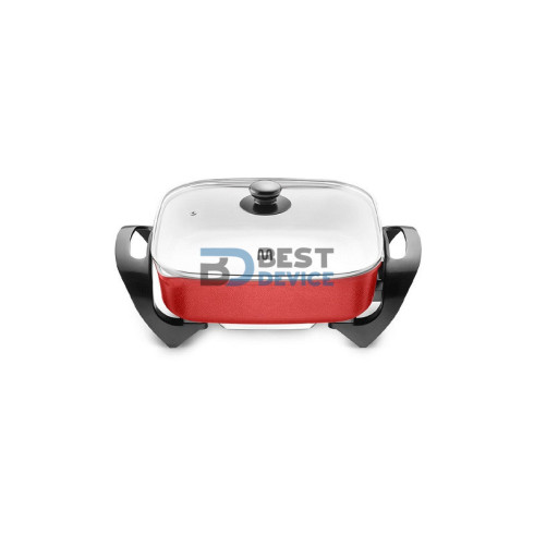 OLLA ELECTRICA CUADRADA MULTI 4L CE112USA CERAMICO ROJO