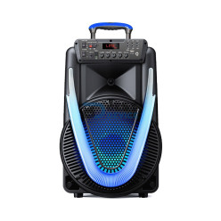 PARLANTE MULTI 800W SUNNY II 15" BT/AUX/SD/USB/FM/TWS/LED/BAT SP396