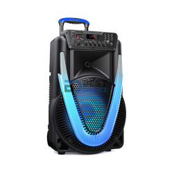 PARLANTE MULTI 800W SUNNY II 15" BT/AUX/SD/USB/FM/TWS/LED/BAT SP396