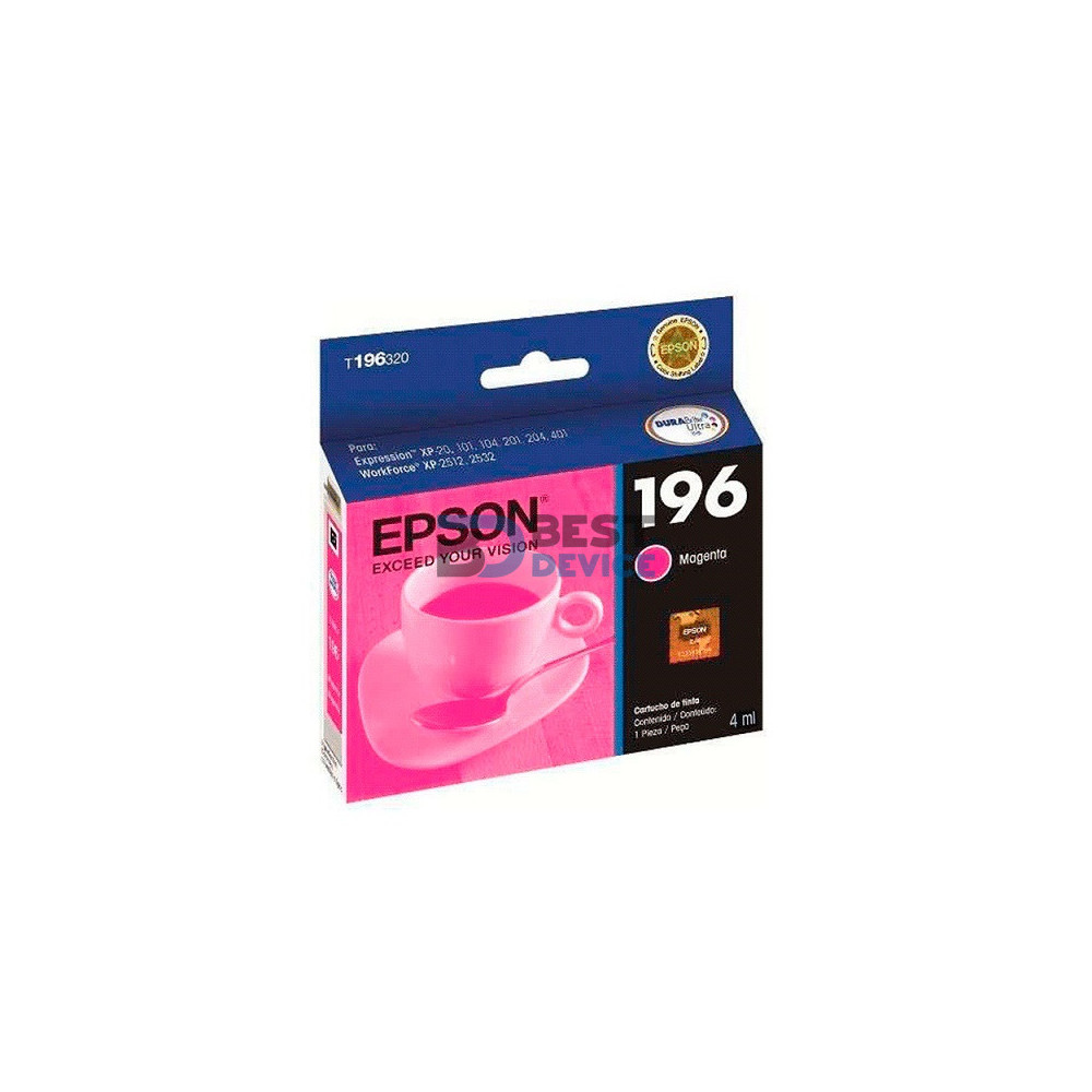 TINTA EPSON EXPRESSION T196320-AL MAGENTA P/XP-20-10X-20X-401/WF25XX 4 TINTA EPSON EXPRESSION T196320-AL MAGENTA P/XP-20-10X-20X-401/WF25XX 4