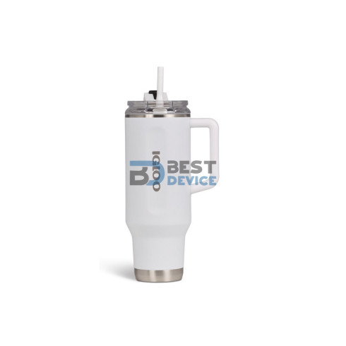 VASO TÉRMICO IGLOO 1.2L SSTL FLIP 'N' SIP TRAVEL MUG BLANCO 71226 CON PAJITA