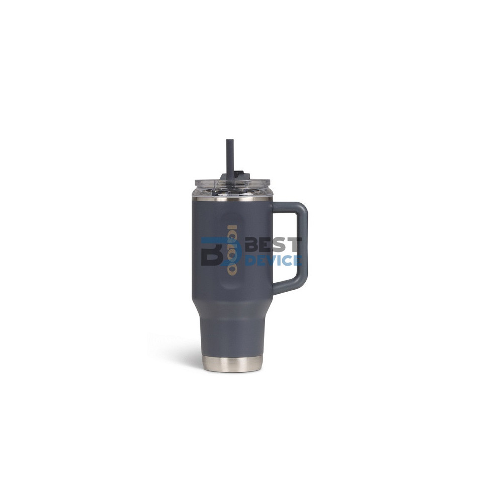 VASO TÉRMICO IGLOO 950ML SSTL FLIP 'N' SIP TRAVEL MUG CARBONITE 71222 CON PAJITA VASO TÉRMICO IGLOO 950ML SSTL FLIP 'N' SIP TRAVEL MUG CARBONITE 71222 CON PAJITA
