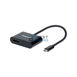 ADAPTADOR USB-C/HDMI MANHATTAN 153416 USB-C POWER/4K/60HZ/60W NEGRO