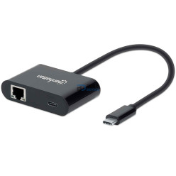 ADAPTADOR USB-C/RJ45 MANHATTAN 153454 USB-C POWER/1GBPS/60W NEG