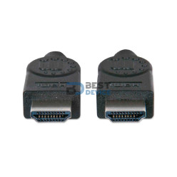 CABLE HDMI-HDMI M/M 22.5M MANHATTAN 308458 4K/30HZ/3D NEGRO