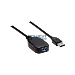 CABLE USB EXTENSOR M/H 5M MANHATTAN 150712 3.0 5GBPS NEGRO BLISTER