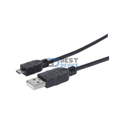 CABLE USB-A/M-USB M/M 1.8M MANHATTAN 307178 NEGRO BOLSA