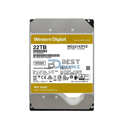 DISCO DURO WESTERN DIGITAL 22 TB GOLD ENTERPRISE 7200 512MB WD221KRYZ 
