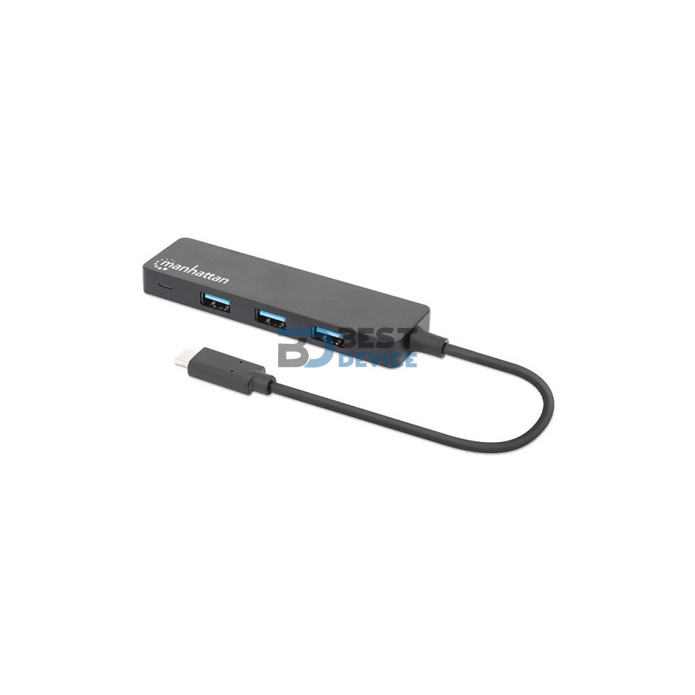 HUB USB-C/USB-A MANHATTAN 164924 4 PORT/5GBPS NEG HUB USB-C/USB-A MANHATTAN 164924 4 PORT/5GBPS NEG