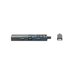HUB USB-C/USB-A MANHATTAN 164924 4 PORT/5GBPS NEG