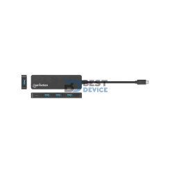 HUB USB-C/USB-A MANHATTAN 164924 4 PORT/5GBPS NEG