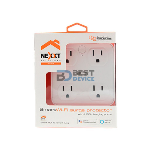 IOT NEXXT ENCHUFE 4 TOMA NEMA + 4 USB/15A NHP-T610
