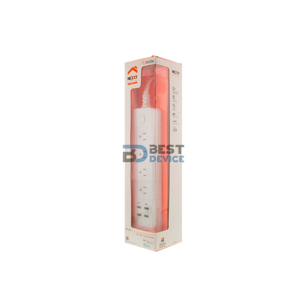 IOT NEXXT FILTRO DE LINEA 4 TOMAS NEMA + 4 USB/15A/1.8M NHP-E610 IOT NEXXT FILTRO DE LINEA 4 TOMAS NEMA + 4 USB/15A/1.8M NHP-E610