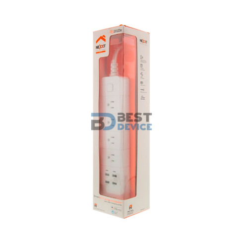 IOT NEXXT FILTRO DE LINEA 4 TOMAS NEMA + 4 USB/15A/1.8M NHP-E610