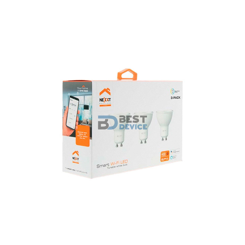 IOT NEXXT KIT 3 FOCO BLANCO 110V 4W MR16 GU10 CALIDA/FRIA NHB-W310 IOT NEXXT KIT 3 FOCO BLANCO 110V 4W MR16 GU10 CALIDA/FRIA NHB-W310