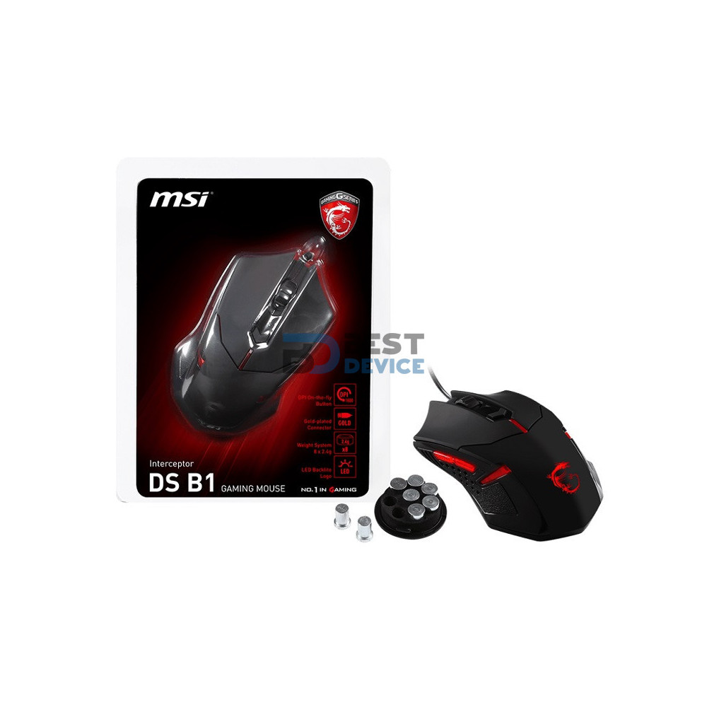 MOUSE GAMER MSI INTERCEPTOR DS B1 MOUSE GAMER MSI INTERCEPTOR DS B1