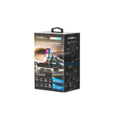 SOPORTE ARGOMTECH CON CARGADOR INALÁMBRICO DE CELULAR PARA AUTO ARG-AC-0160BK