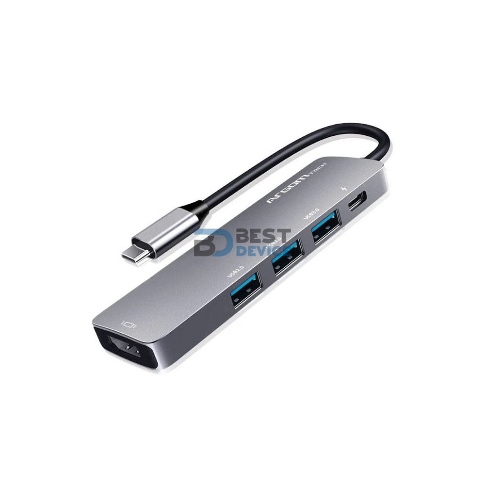 ADAPTADOR ARGOMTECH ARG-UB-0185 5 EN 1 TIPO C ADAPTADOR ARGOMTECH ARG-UB-0185 5 EN 1 TIPO C