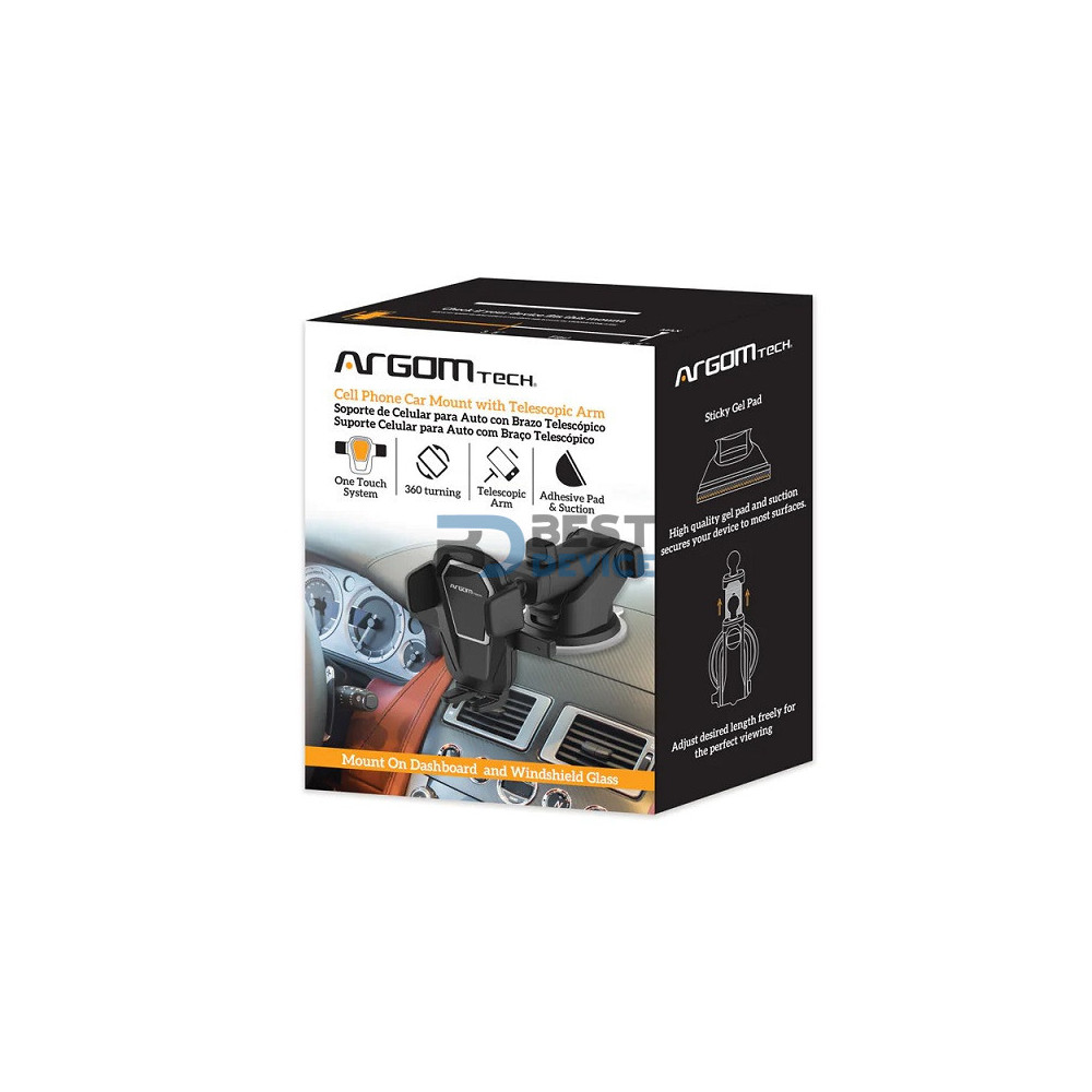 SOPORTE ARGOMTECH PARA AUTO ARG-AC-0310BK SOPORTE ARGOMTECH PARA AUTO ARG-AC-0310BK