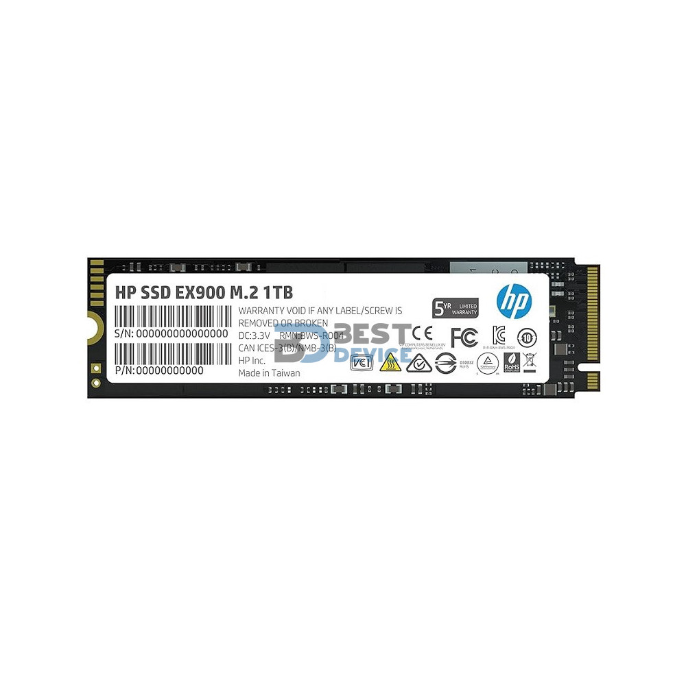 SSD HP 1 TB 5XM46AA ABB EX900 NVME SSD HP 1 TB 5XM46AA ABB EX900 NVME