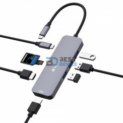 HUB MULTIPUERTO VERBATIM CMH-08 8 PUERTOS USB-C PRO 32151