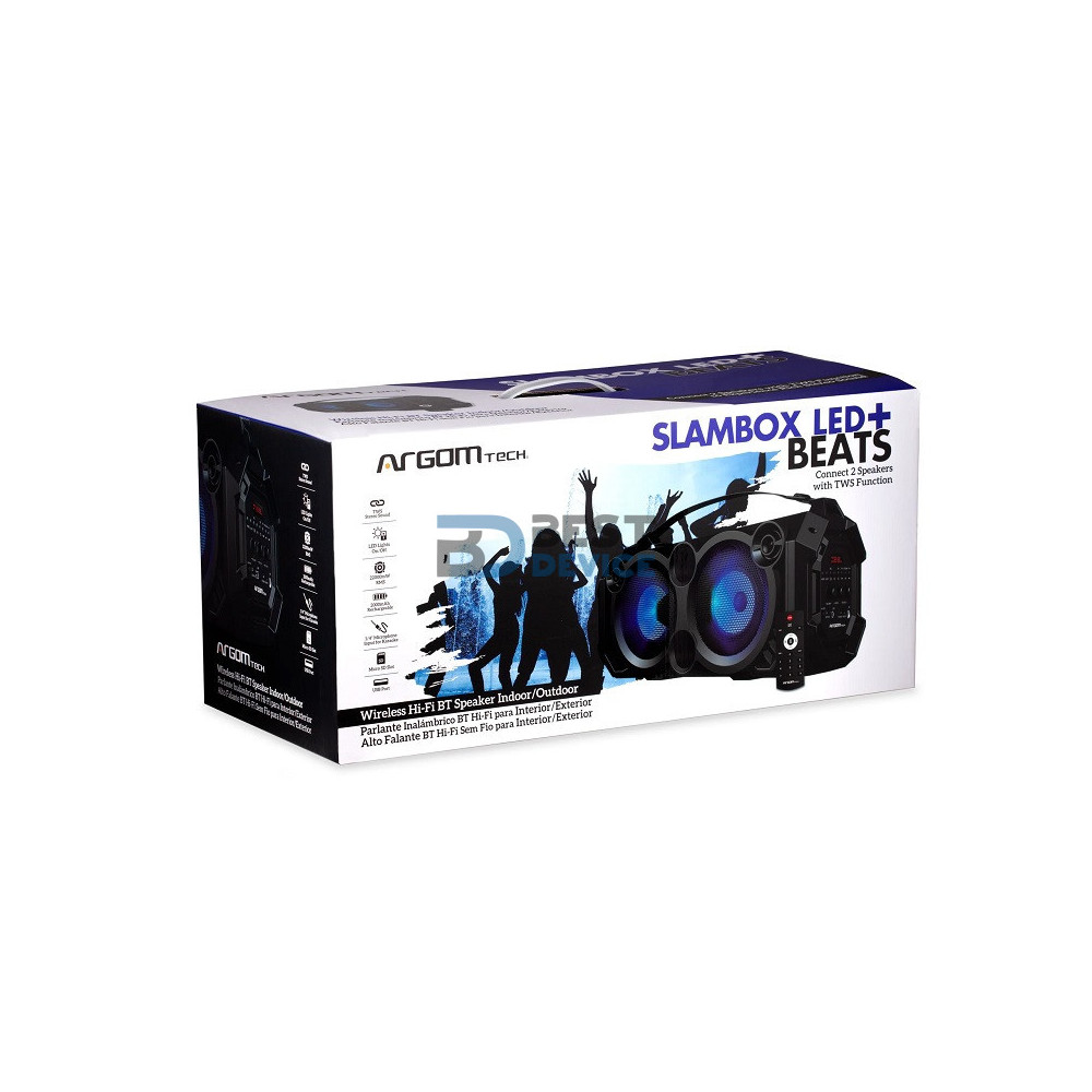 PARLANTE ARGOMTECH ARG-SP-3351BK BT SLAMBOX PLUS NEGRO PARLANTE ARGOMTECH ARG-SP-3351BK BT SLAMBOX PLUS NEGRO