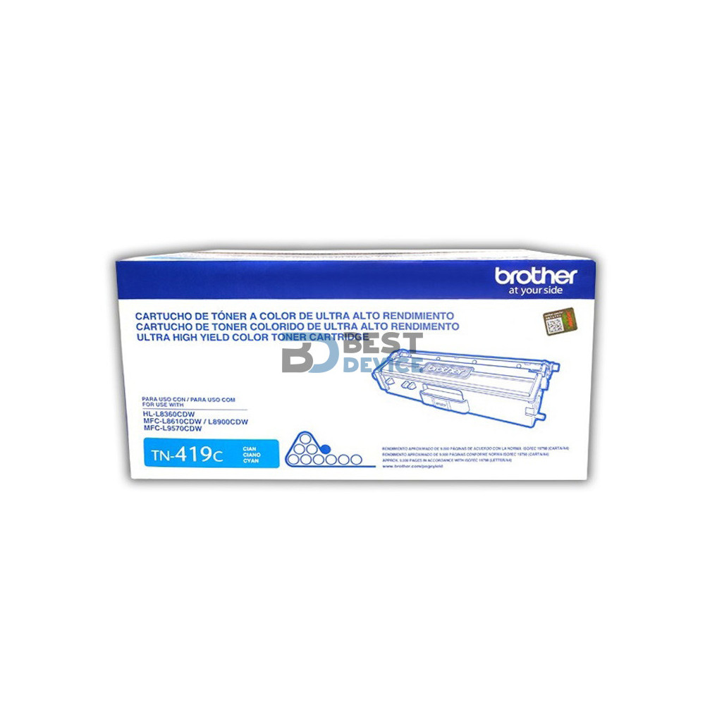 TONER BROTHER TN419C CYAN (8900C/8360C) TONER BROTHER TN419C CYAN (8900C/8360C)