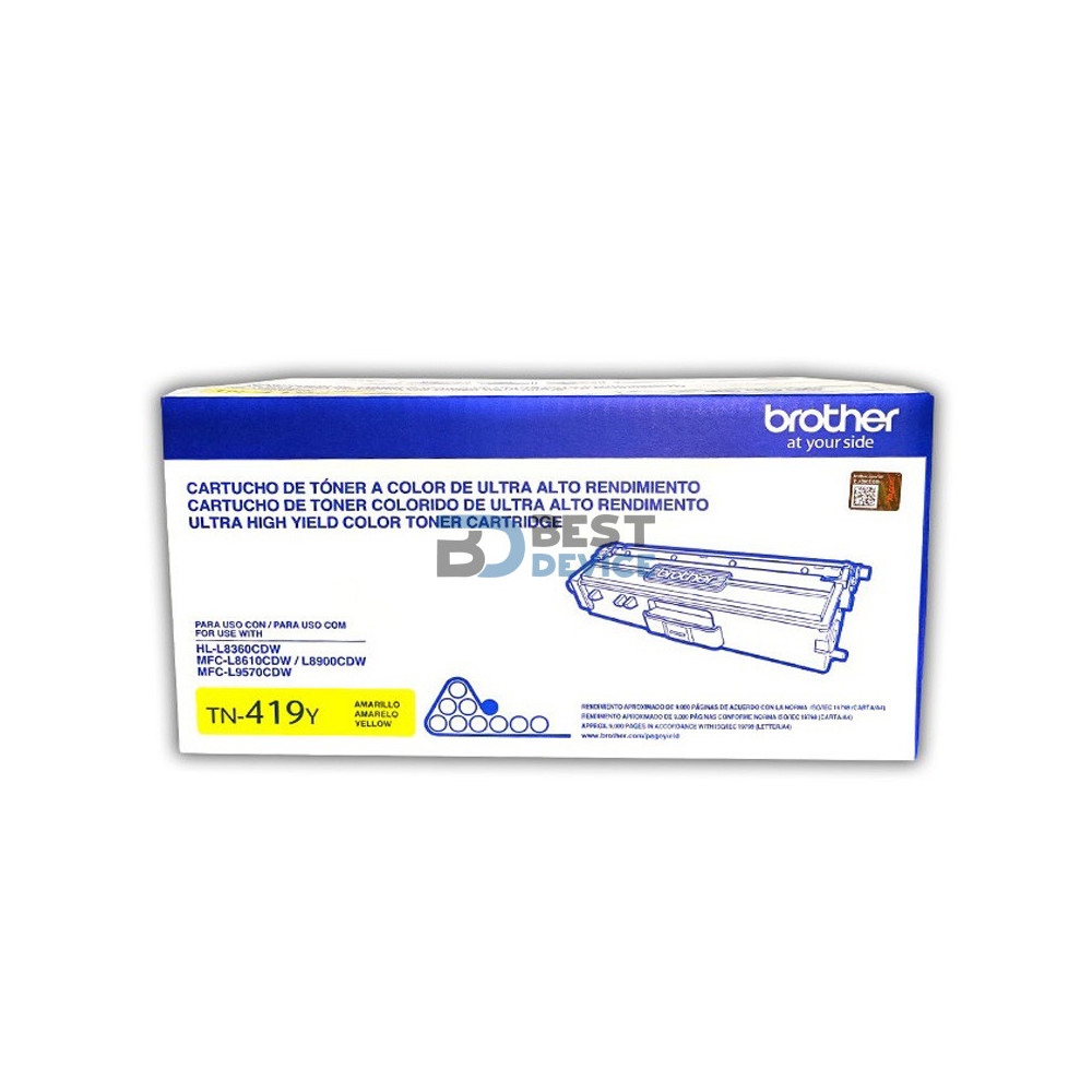 TONER BROTHER TN419Y YELLOW (8900C/8360C) TONER BROTHER TN419Y YELLOW (8900C/8360C)