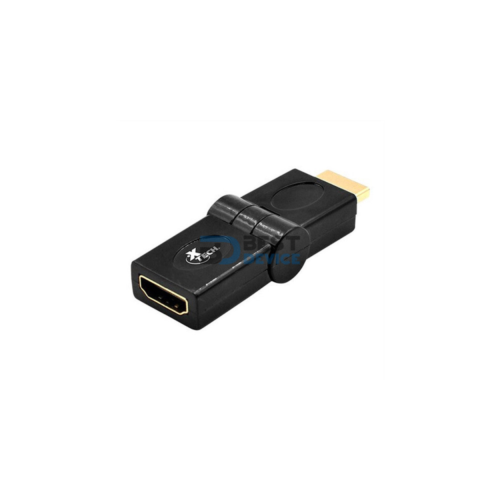 ADAPTADOR XTECH HDMI MACHO A HDMI HEMBRA XTC-347 1080P NEGRO ADAPTADOR XTECH HDMI MACHO A HDMI HEMBRA XTC-347 1080P NEGRO