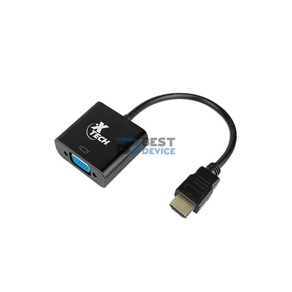 ADAPTADOR XTECH HDMI(M) -VGA(H) XTC-363 5GBPS NEGRO ADAPTADOR XTECH HDMI(M) -VGA(H) XTC-363 5GBPS NEGRO