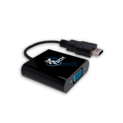 ADAPTADOR XTECH HDMI(M) -VGA(H) XTC-363 5GBPS NEGRO