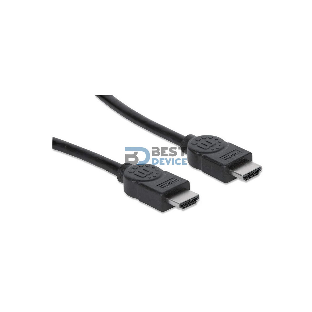 CABLE MANHATTAN HDMI(M)-HDMI(M) 322539 10M 4K/30HZ/3D NEGRO CABLE MANHATTAN HDMI(M)-HDMI(M) 322539 10M 4K/30HZ/3D NEGRO