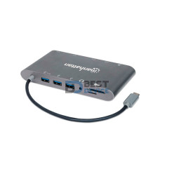 HUB USB-C/7 EN 1 MANHATTAN 152808 4K/60HZ GRIS