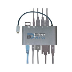 HUB USB-C/7 EN 1 MANHATTAN 152808 4K/60HZ GRIS