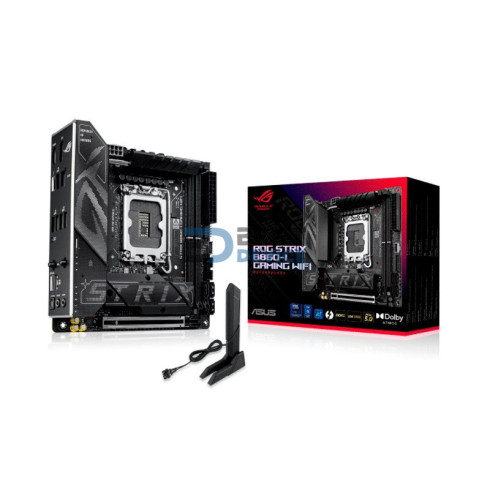 PLACA MADRE ASUS 1851 B860-I ROG STRIX GAMING WIFI DDR5 S/R/HDMI/DP/2M2/MITX
