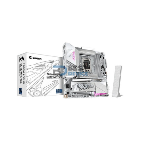 PLACA MADRE AORUS ELITE WIFI7 ICE DDR5 1851 Z890M A S/R/DP/3M2/USB4/MATX