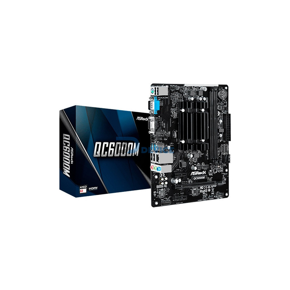 PLACA MADRE ASROCK+CPU QC6000M E2 1.5/V/S/R/HDMI/COM/USB3.2/DDR3/MATX PLACA MADRE ASROCK+CPU QC6000M E2 1.5/V/S/R/HDMI/COM/USB3.2/DDR3/MATX