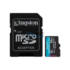MEMORIA KINGSTON MICRO SD 64GB SDCG3/64GB 170/70 CANVAS GO PLUS C/ADA