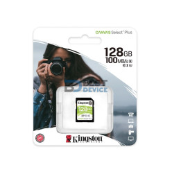 MEMORIA KINGSTON SD 128GB SDS2/128GB 100 CANVAS SELECT PLUS SDXC CLASS 10