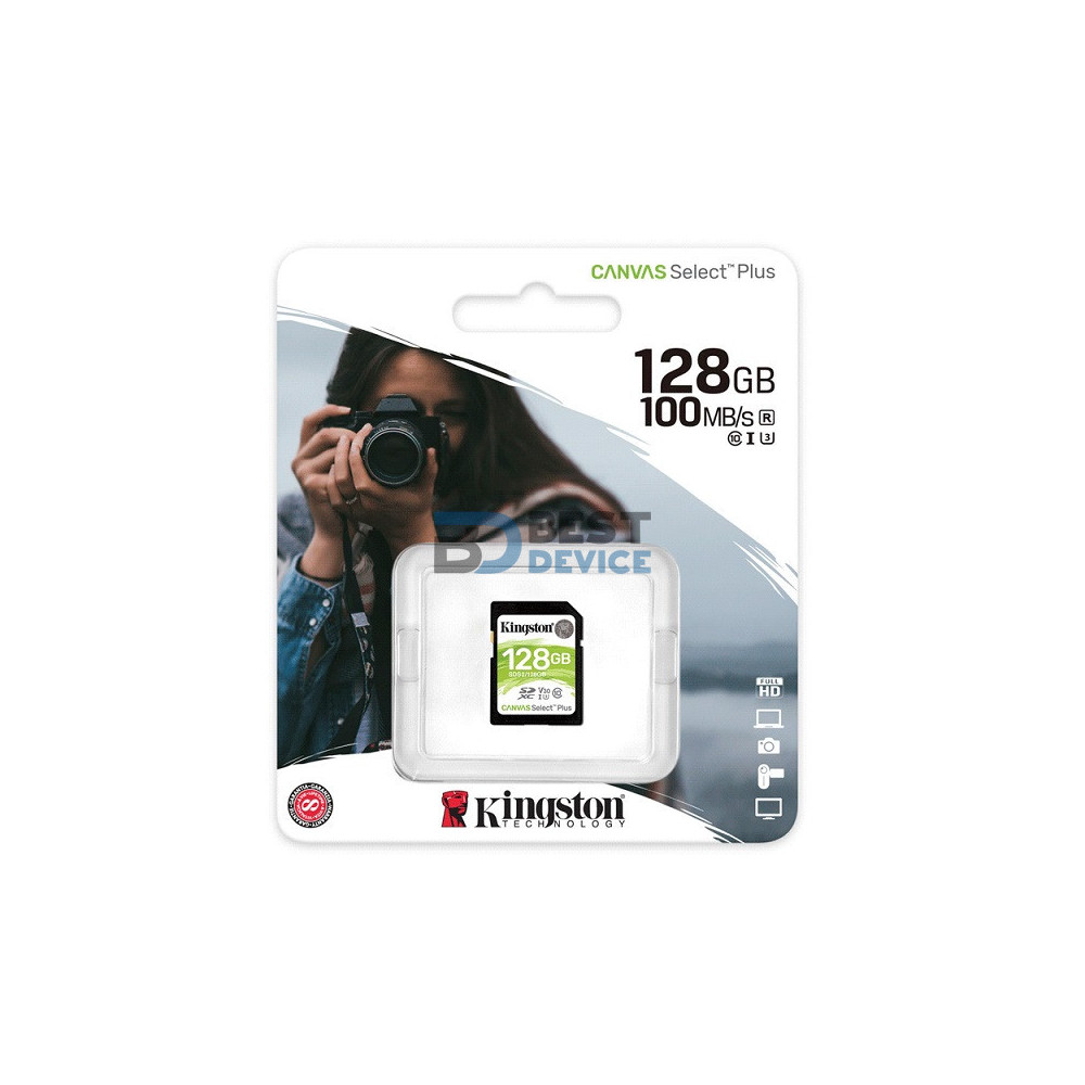MEMORIA KINGSTON SD 128GB SDS2/128GB 100 CANVAS SELECT PLUS SDXC CLASS 10 MEMORIA KINGSTON SD 128GB SDS2/128GB 100 CANVAS SELECT PLUS SDXC CLASS 10