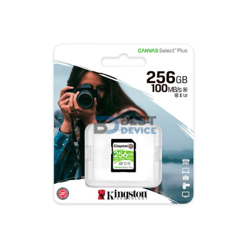 MEMORIA KINGSTON SD 256GB SDS2/256GB 100 CANVAS SELECT PLUS SDXC CLASS 10
