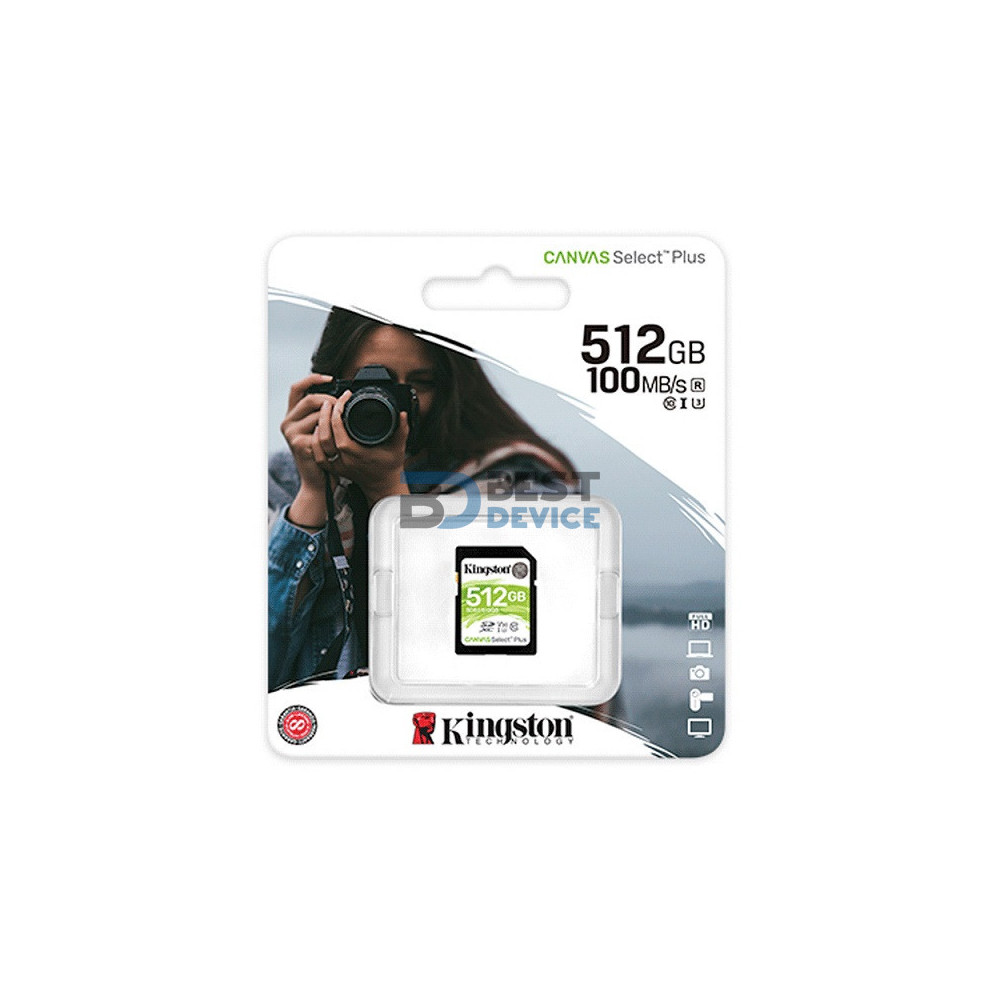 MEMORIA KINGSTON SD 512GB SDS2/512GB 100 CANVAS SELECT PLUS SDXC CLASS 10 MEMORIA KINGSTON SD 512GB SDS2/512GB 100 CANVAS SELECT PLUS SDXC CLASS 10