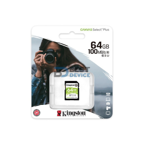 MEMORIA KINGSTON SD 64GB SDS2/64GB 100 CANVAS SELECT PLUS SDXC CLASS