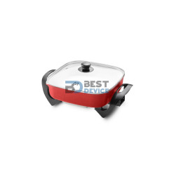 OLLA ELECTRICA CUADRADA MULTI 4L CE112USA CERAMICO ROJO