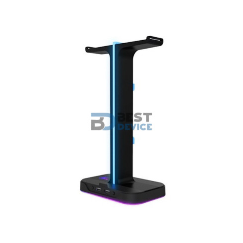 SOPORTE PARA AURICULAR XTECH XTH-690 YUREI RGB/2USB/NEGRO
