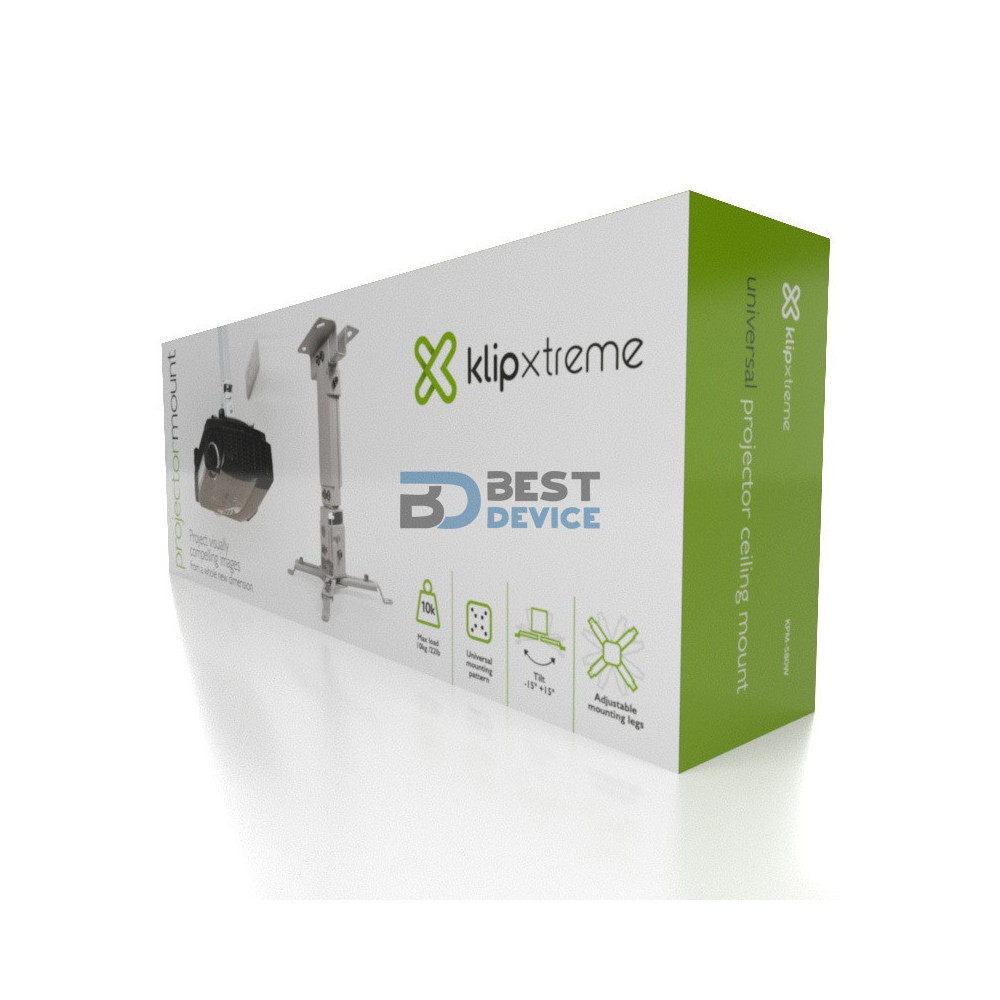 SOPORTE KLIP XTREME PARA PROYECTOR 10KG KPM-580W INCL/GIR 360/TEC/BLA SOPORTE KLIP XTREME PARA PROYECTOR 10KG KPM-580W INCL/GIR 360/TEC/BLA