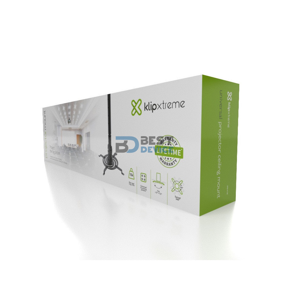 SOPORTE KLIP XTREME PARA PROYECTOR 15KG KPM-610B INCL/GIR 360/TEC/NEG SOPORTE KLIP XTREME PARA PROYECTOR 15KG KPM-610B INCL/GIR 360/TEC/NEG