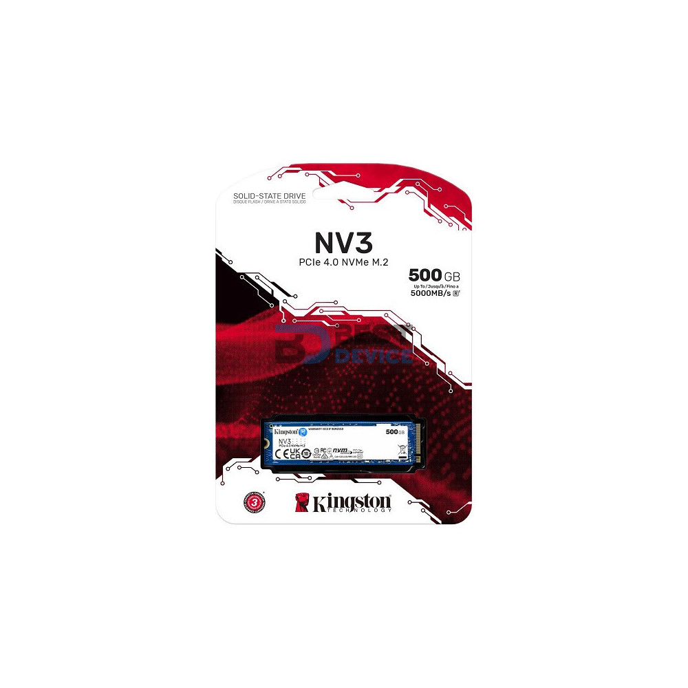 SSD KINGSTON 500GB SNV3S/500G M.2 NVME PCIE 4.0 SSD KINGSTON 500GB SNV3S/500G M.2 NVME PCIE 4.0
